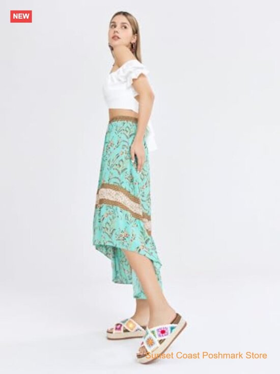 Platform Espadrille Sandals Floral Crochet Cork Open Toe Beach Slide